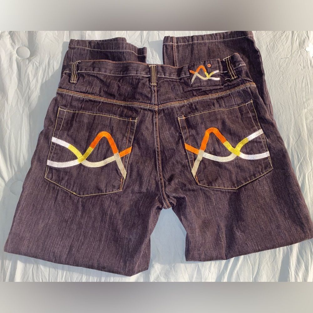 MENS JEANS PJ MARK** BAGGY, LOOSE FIT JEANS SIZE 40 BROWN